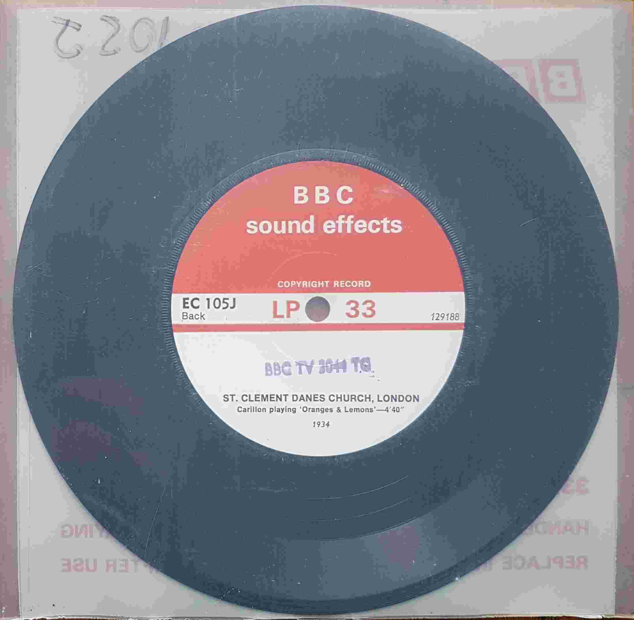 Picture of EC 105J St. Clement Danes Church, London by artist Not registered from the BBC records and Tapes library